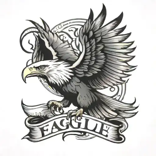 Eagle And Lettering