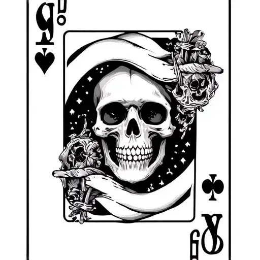 Gambler Skeleton Tarot Card