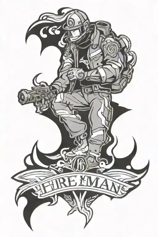 Fire Man Jacket With The Number 960