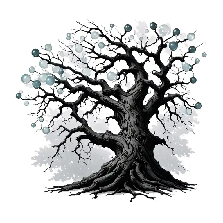 Testosterone Molecule Into Tree Branches Shaped Like