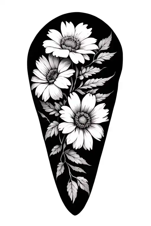 Calf Wrapped Flowers Growing