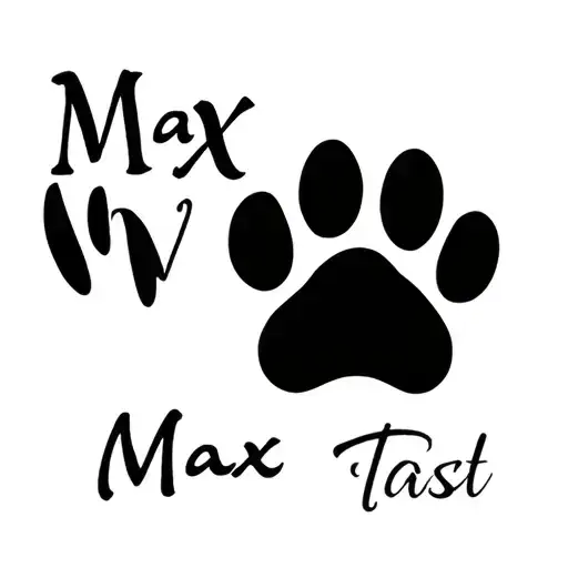 Dog Paw Print With The Name Max