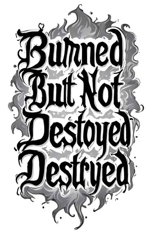 Burned But Not Destroyed Script