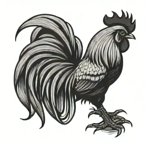Rooster With Plumb Line