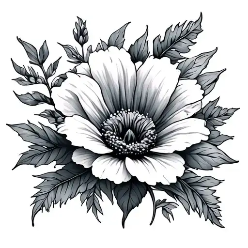 December And July Birth Flower Combined