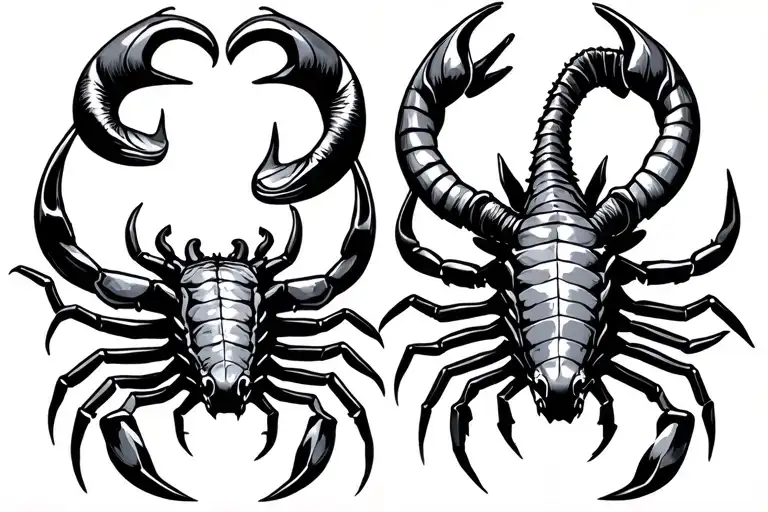 Taurus Scorpion And Capricorn Zodiac Symbols Intertwined