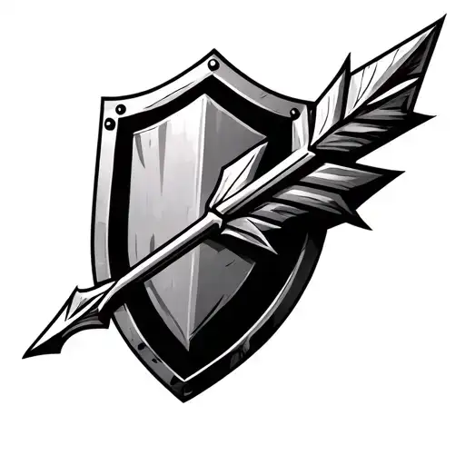 Arrow Through Shield