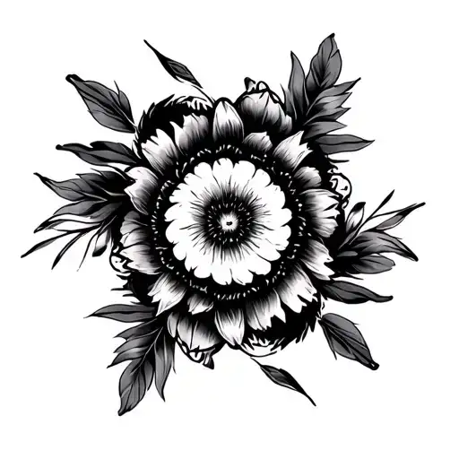 Centric Background Black And White