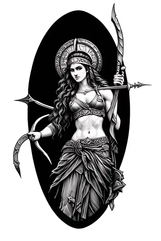 Athena With A Bow & Arrow