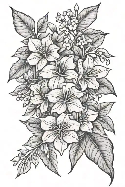 Thorne Crown And Bougainvillea Flower