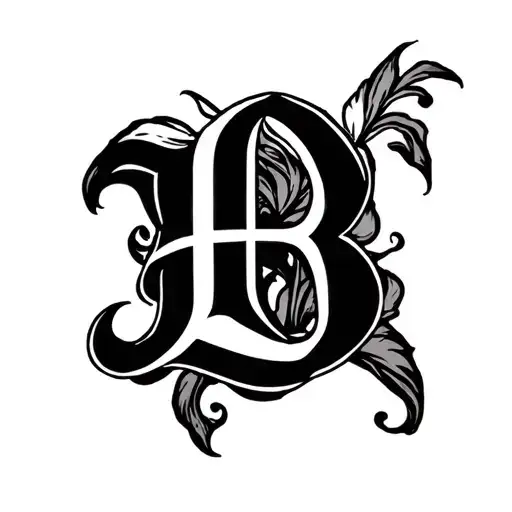 Simple Religious Criss Going Into The Letter B