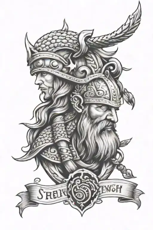 Strength Family Courage Viking