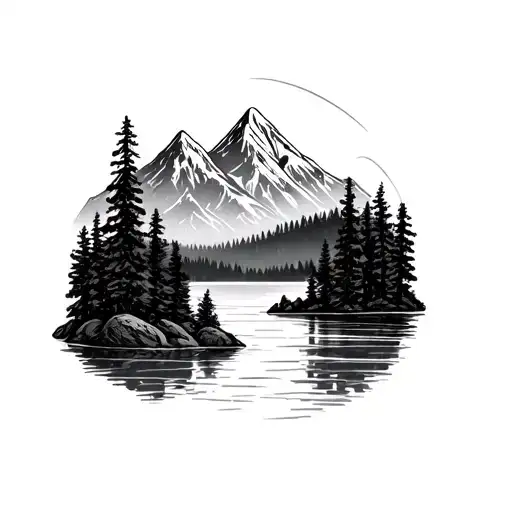 Mountains With Forest And Lake Around The Wrist