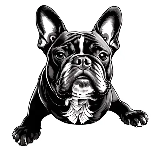 Aztec Style French Bulldog Upper Arm Sleeve