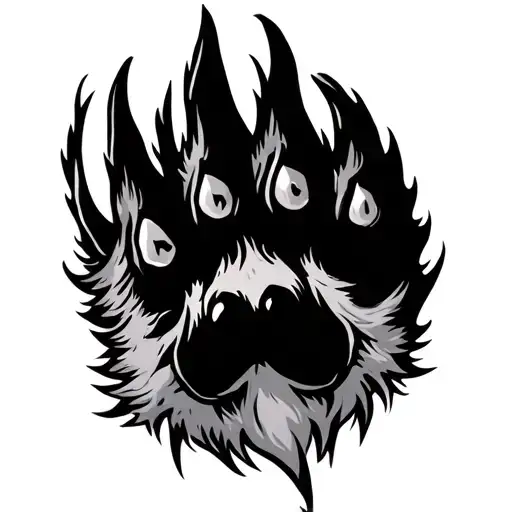 Nordic Wolf Paw For Hand