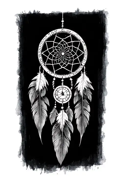 Dream Catcher With Clock Face Inside