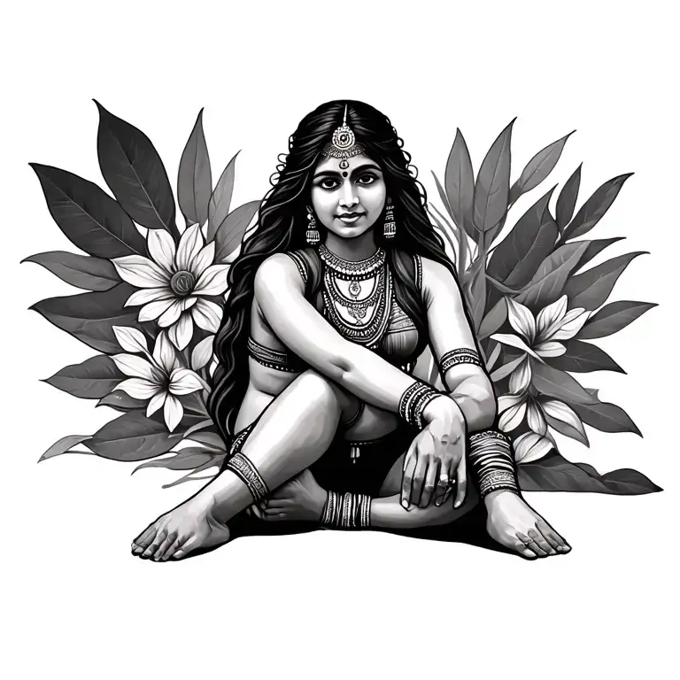 Indian Girl Sitting