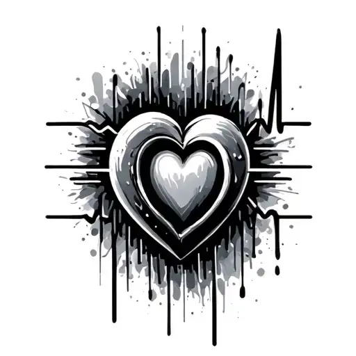 Heartbeat Line With Semi Colon