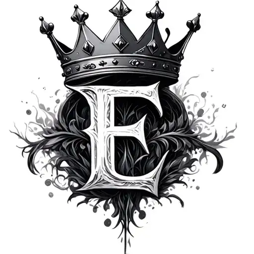 Crown With A Hidden Letter E