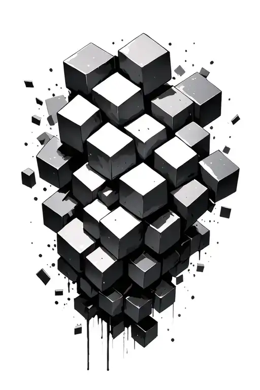 Cubes Falling Away From Themselves