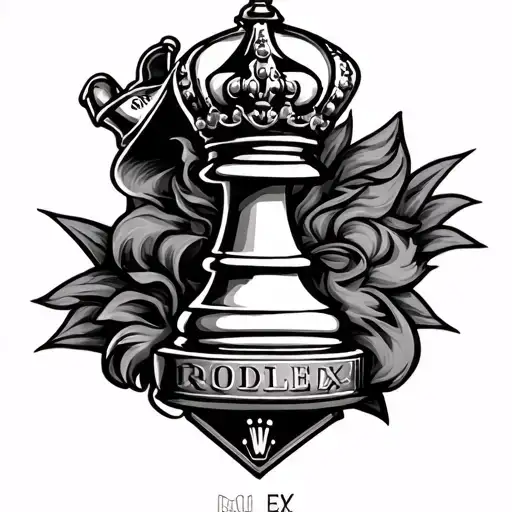 King Chess Piece With Rolex Logo