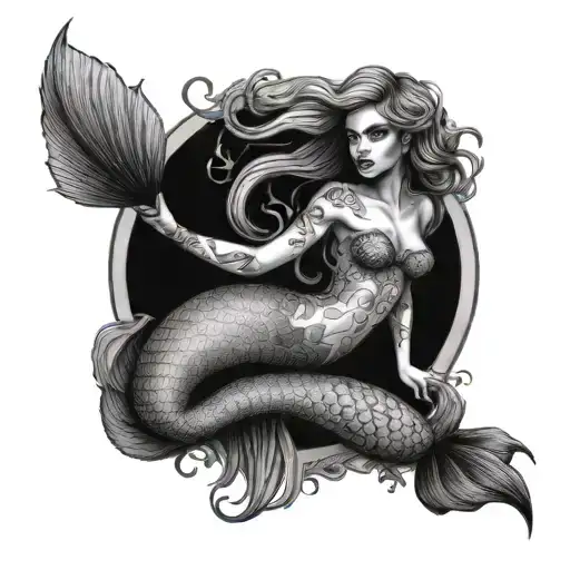 Mermaid Creepy Siren Full Body