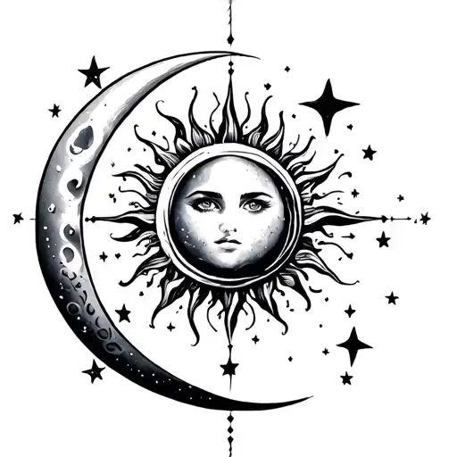 Infinite Love Moon Sun Stars