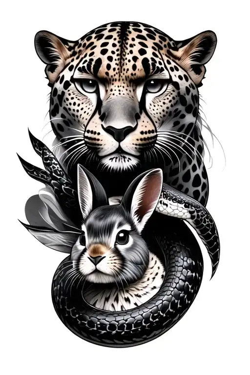 Ovidraptor Cheetah Snake Jaguar With Bunny