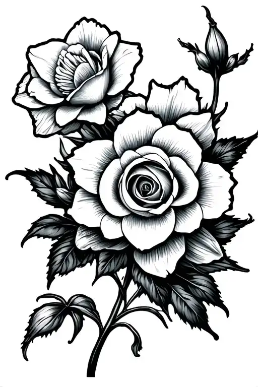 Daffodil Rose Whimsical