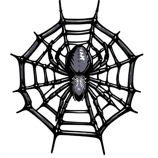 Black Widow Spider On A Web