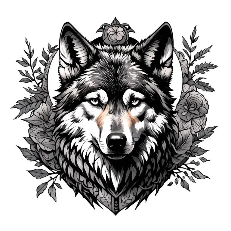 Wolf Protects Louveteau By Surrounding