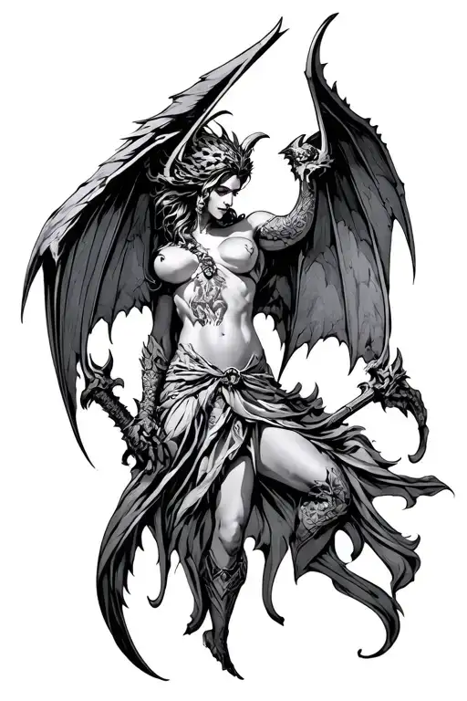 Eros Female Gargoyle Warrior