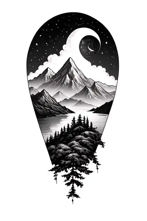 Virgo Zodiac Sign With Mountain Range