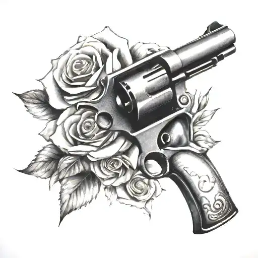 Revolver Shooting A Rose