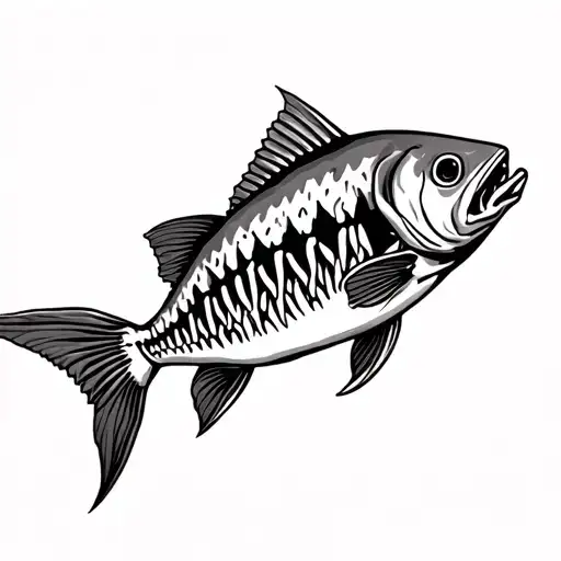 Salmon Fish Skeleton