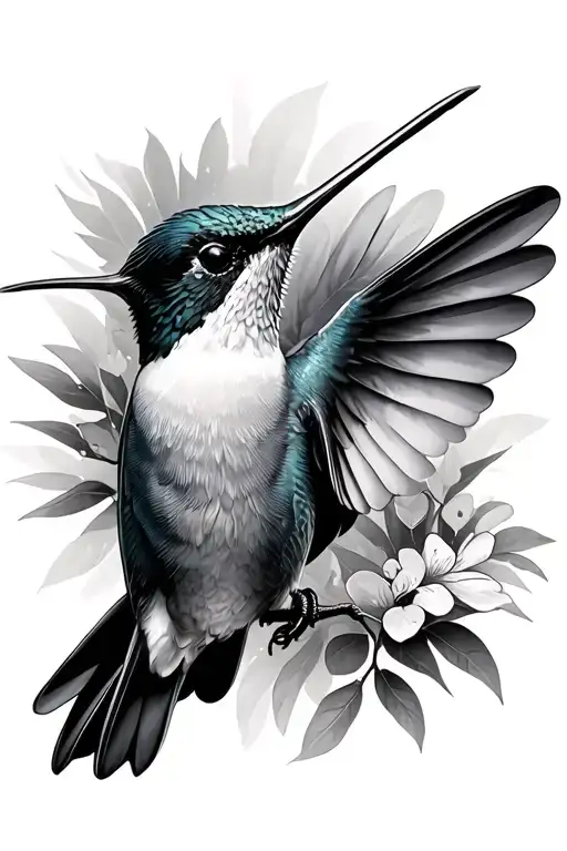 Realistic Hummingbird Hovering