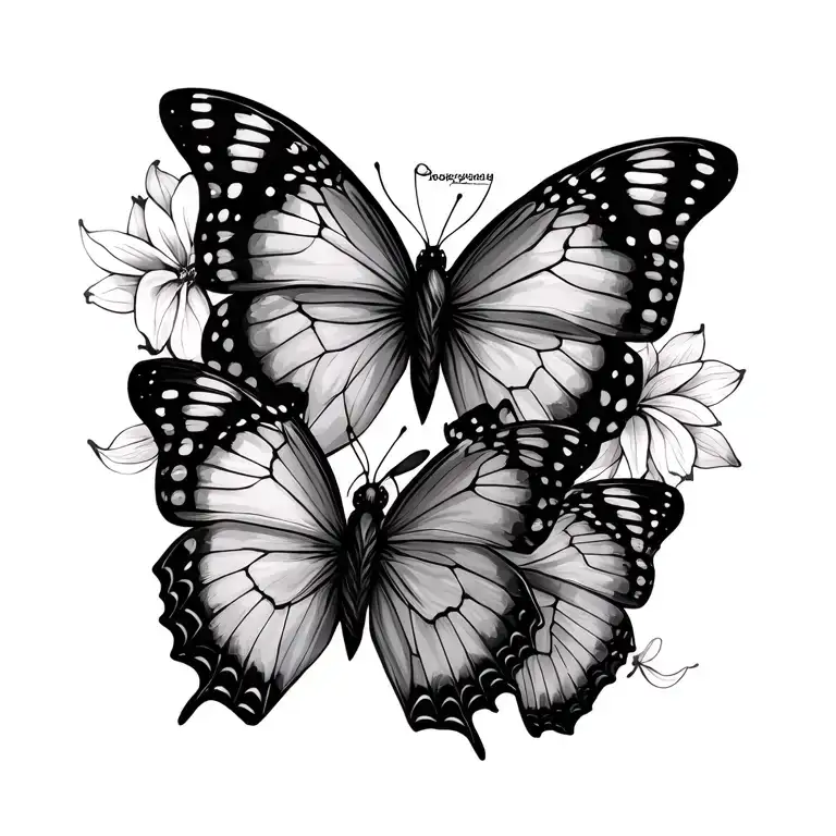 Butterfly Trio Friends Girlypoops