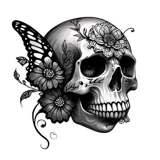 Butterfly Skull Feminine