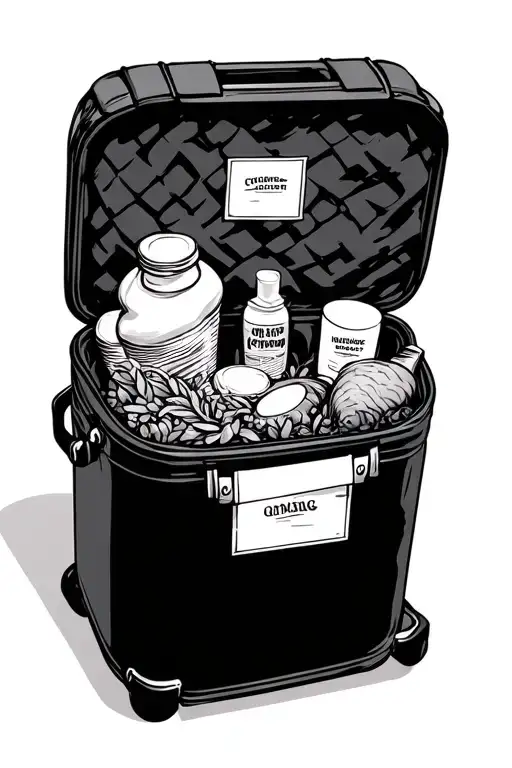 Coloseeum Inside Suitcase Filled