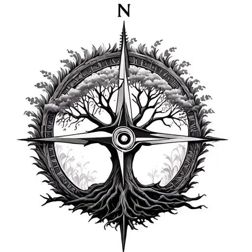 Tree Of Life With Compass