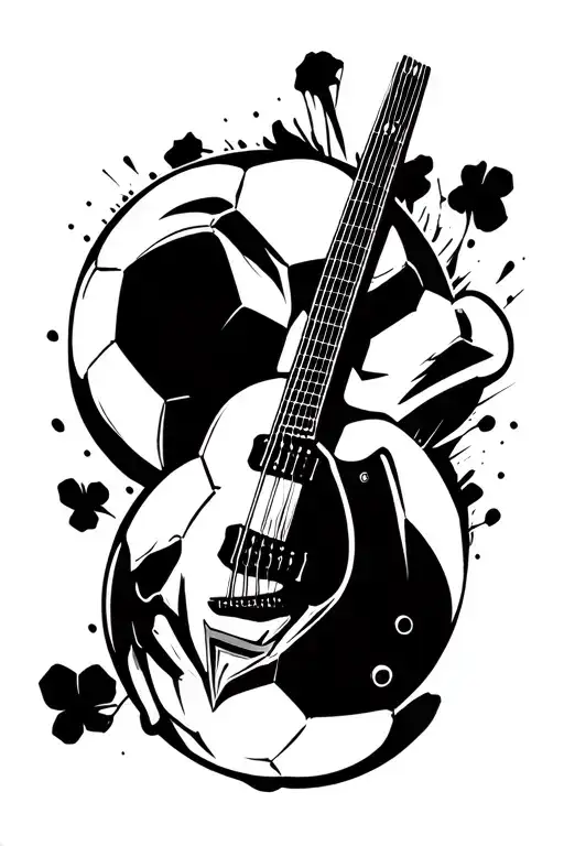 Soccer Ball Themed Guitar