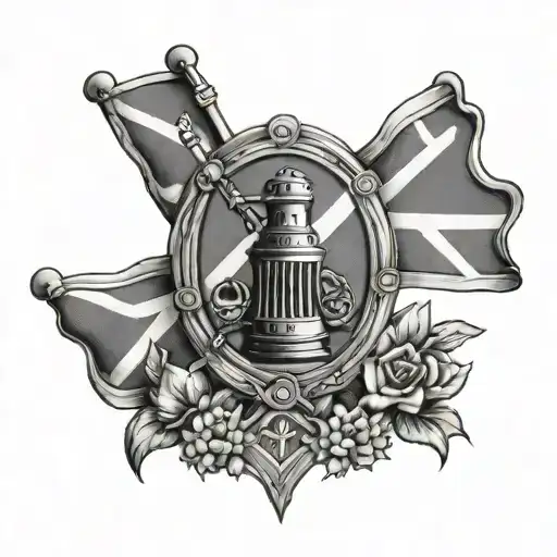 Scottish Flag And Engineer