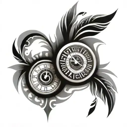 Clock Tribal Patterns