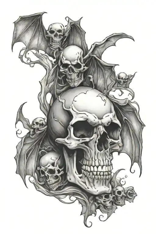 Bats And Skull