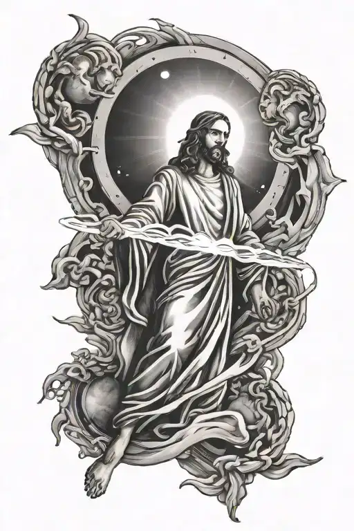 Jesus Shining Light On Planet