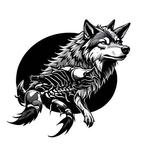 Wolf And Scorpio Zodiac Sign