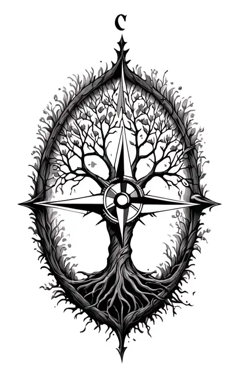 Tree Of Life With Compass