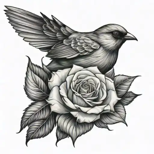 Roses With Bird Arm