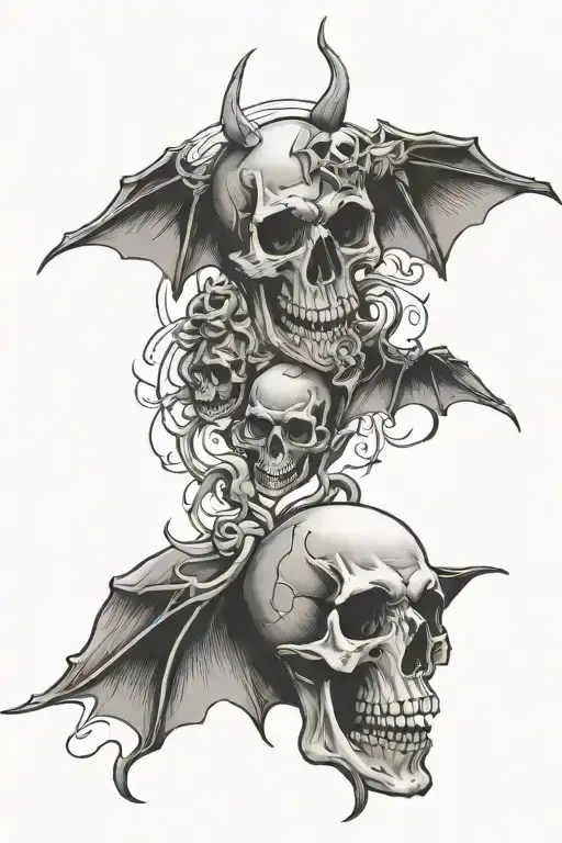Bats And Skull