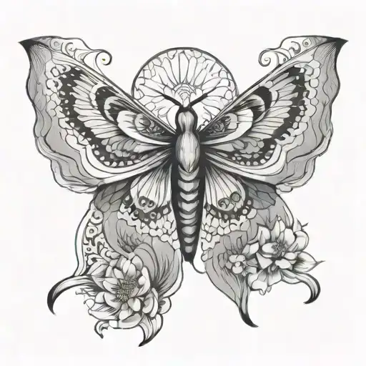 Mandala With Luna Moth